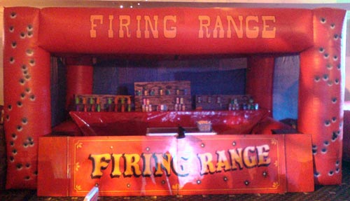 Cork Gun Shooting Range for hire from rodeobulls.co.uk.