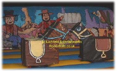 Cowboy Horse Jousting Game with spinning horses