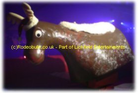 Rodeo Reindeer Ride for hire from rodeobulls.co.uk - the perfect entertainment for your Christmas Party